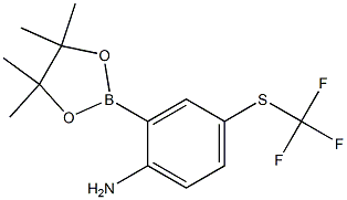 2-(4,4,5,5-Tetramethyl-1,3,2-dioxaborolan-2-yl)-4-(trifluoromethylthio)aniline Struktur