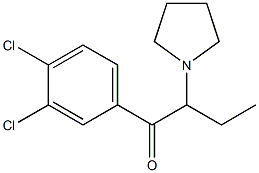 2-Pyrrolidin-1-yl-1- (3, 4-dichloro-phenyl)-butan-1-one Struktur