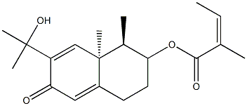 [(1R,8aS)-7-(2-hydroxypropan-2-yl)-1,8a-dimethyl-6-oxo-1,2,3,4-tetrahydronaphthalen-2-yl] (Z)-2-methylbut-2-enoate Struktur