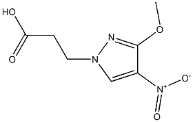 3-(3-Methoxy-4-nitro-pyrazol-1-yl)-propionic acid Struktur