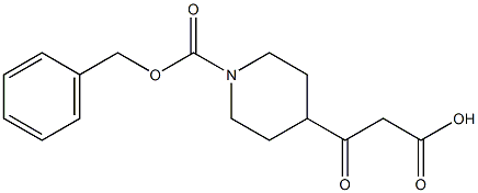 3-Oxo-3-(1-Cbz-piperidin-4-yl)-propionic acid Struktur