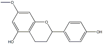 5-Hydroxy-2-(4-hydroxy-phenyl)-7-methoxy-chroman- Struktur