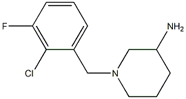 1-(2-chloro-3-fluorobenzyl)piperidin-3-amine Struktur