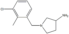 1-(3-chloro-2-methylbenzyl)pyrrolidin-3-amine Struktur