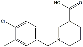 1-(4-chloro-3-methylbenzyl)piperidine-3-carboxylic acid Struktur