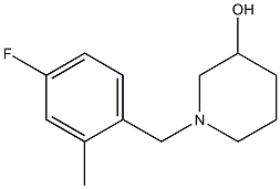 1-(4-fluoro-2-methylbenzyl)piperidin-3-ol Struktur