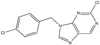 2-chloro-9-(4-chlorobenzyl)-9H-purine Struktur