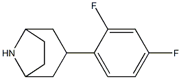 3-(2,4-difluorophenyl)-8-azabicyclo[3.2.1]octane Struktur