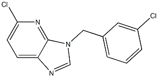 5-chloro-3-(3-chlorobenzyl)-3H-imidazo[4,5-b]pyridine Struktur