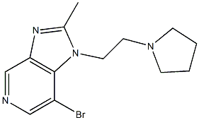 7-bromo-2-methyl-1-(2-pyrrolidin-1-ylethyl)-1H-imidazo[4,5-c]pyridine Struktur