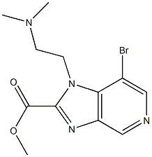 methyl 7-bromo-1-[2-(dimethylamino)ethyl]-1H-imidazo[4,5-c]pyridine-2-carboxylate Struktur