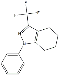 3-TRIFLUOROMETHYL-1-PHENYL-4,5,6,7-TETRAHYDRO-1H-INDAZOLE Struktur