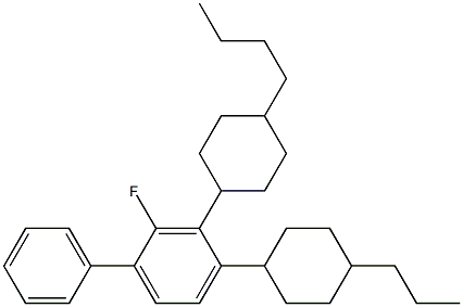 4-PROPYLCYCLOHEXYL-4''-BUTYLCYCLOHEXYL-2-FLUOROBIPHENYL Struktur