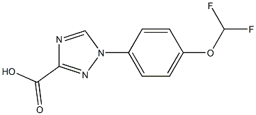 1-(4-Difluoromethoxy-phenyl)-1H-[1,2,4]triazole-3-carboxylic	acid Struktur