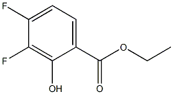 3,4-DIFLUORO-2-HYDROXYBENZOIC ACID ETHYL ESTER Struktur