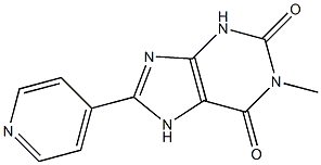 1-METHYL-8-PYRIDIN-4-YL-3,7-DIHYDRO-PURINE-2,6-DIONE Struktur