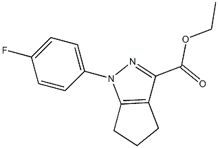 ETHYL 1-(4-FLUOROPHENYL)-1,4,5,6-TETRAHYDROCYCLOPENTA[C]PYRAZOLE-3-CARBOXYLATE Struktur