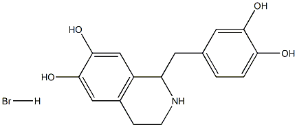 1-(3,4-DIHYDROXYBENZYL)-1,2,3,4-TETRAHYDROISOQUINOLINE-6,7-DIOL HYDROBROMIDE Struktur