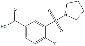 4-FLUORO-3-(PYRROLIDIN-1-YLSULFONYL)BENZOIC ACID Struktur