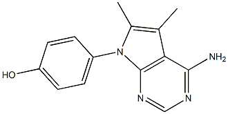 4-(4-AMINO-5,6-DIMETHYL-7H-PYRROLO[2,3-D]PYRIMIDIN-7-YL)PHENOL Struktur