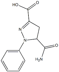 5-(AMINOCARBONYL)-1-PHENYL-4,5-DIHYDRO-1H-PYRAZOLE-3-CARBOXYLIC ACID Struktur