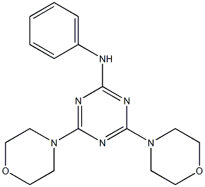 2-ANILINO-4,6-BIS(4-MORPHOLINO)-1,3,5-TRIAZINE, 97% Struktur