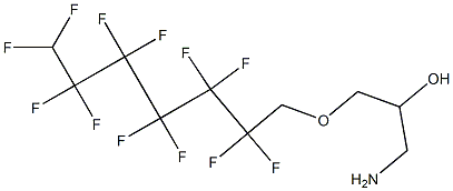 1-Amino-3-(2,2,3,3,4,4,5,5,6,6,7,7-dodecafluoro-heptyloxy)-propan-2-ol Struktur