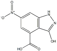 3-HYDROXY-6-NITROINDAZOLE-4-CARBOXYLIC ACID Struktur