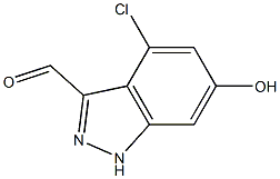 4-CHLORO-6-HYDROXYINDAZOLE-3-CARBOXYALDEHYDE Struktur