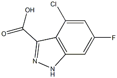 4-CHLORO-6-FLUOROINDAZOLE-3-CARBOXYLIC ACID Struktur