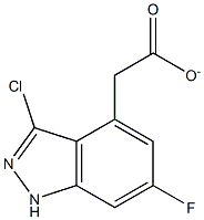 3-CHLORO-6-FLUOROINDAZOLE-4-METHYL CARBOXYLATE Struktur