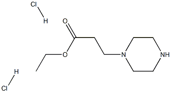 3-(PIPERAZIN-1-YL)PROPIONIC ACID ETHYL ESTER DIHYDROCHLORIDE Struktur