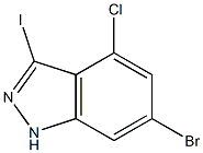 6-BROMO-4-CHLORO-3-IODOINDAZOLE Struktur