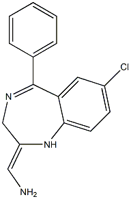 (7-CHLORO-5-PHENYL-1,3-DIHYDRO-BENZO[E][1,4]DIAZEPIN-2-YLIDENE)-METHYL-AMINE Struktur