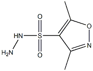 3,5-dimethylisoxazole-4-sulfonohydrazide Struktur