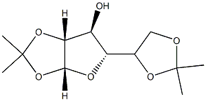 (3AR,6S,6AR)-TETRAHYDRO-2,2-DIMETHYL-5-((R)-2,2-DIMETHYL-1,3-DIOXOLAN-4-YL)FURO[2,3-D][1,3]DIOXOL-6-OL Struktur