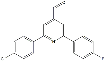 2-(4-chlorophenyl)-6-(4-fluorophenyl)pyridine-4-carbaldehyde Struktur