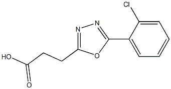 3-(5-(2-chlorophenyl)-1,3,4-oxadiazol-2-yl)propanoic acid Struktur