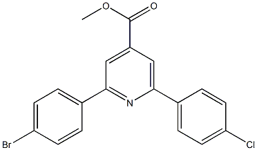 methyl 2-(4-bromophenyl)-6-(4-chlorophenyl)pyridine-4-carboxylate Struktur