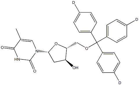 5'-O-Trityl-D3-thymidine Struktur