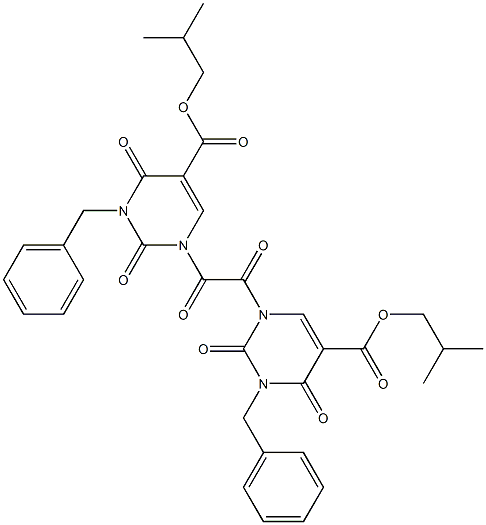 N,N''-OXALYLBIS[3-BENZYL-5-CARBISOBUTOXYURACIL] Struktur