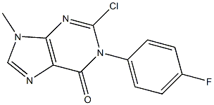 2-CHLORO-1-(4-FLUOROPHENYL)-9-METHYL-1,9-DIHYDRO-6H-PURIN-6-ONE Struktur