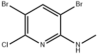 3,5-DIBROMO-6-CHLORO-N-METHYLPYRIDIN-2-AMINE Struktur