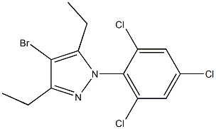 4-BROMO-3,5-DIETHYL-1-(2,4,6-TRICHLOROPHENYL)-1H-PYRAZOLE Struktur