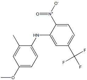 4-METHOXY-2-METHYL-N-[2-NITRO-5-(TRIFLUOROMETHYL)PHENYL]ANILINE Struktur