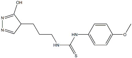 N-[3-(3-hydroxy-4H-pyrazol-4-yl)propyl]-N'-(4-methoxyphenyl)thiourea Struktur