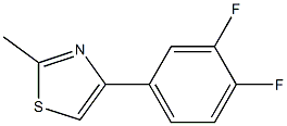 4-(3,4-difluorophenyl)-2-methyl-1,3-thiazole Struktur