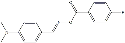 4-({[(4-fluorobenzoyl)oxy]imino}methyl)-N,N-dimethylaniline Struktur