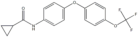 N1-{4-[4-(trifluoromethoxy)phenoxy]phenyl}cyclopropane-1-carboxamide Struktur