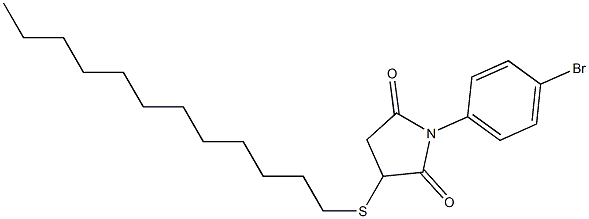 1-(4-bromophenyl)-3-(dodecylsulfanyl)dihydro-1H-pyrrole-2,5-dione Struktur